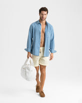 Costume in Misto Poliestere Riciclato e Lino |