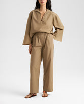 Cotton Popeline Azzurra Trousers |