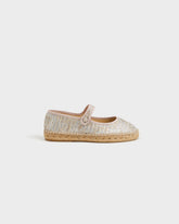 Lurex Cotton Flat Ballerina With Strap |