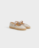 Lurex Cotton Flat Ballerina With Strap |