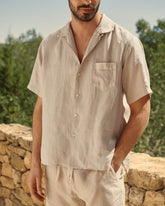 Camicia Havana Con Colletto Cubano In Lino Tinto Capo |
