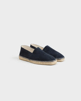 Espadrillas in Pelle Scamosciata con Punta Quadrata |