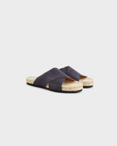 Suede Crossed Bands Sandals |