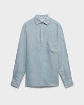 Camicia Nassau Con Scollo A Polo in Lino Tinto Capo |