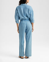 Pantaloni Belem in Chambray misto Lino |