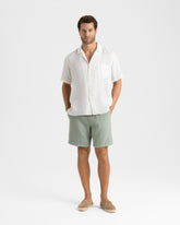 Washed Linen Havana Camp-Collar Shirt |