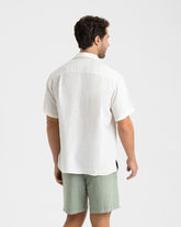 Washed Linen Havana Camp-Collar Shirt |