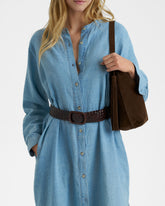 Borsa Charles Bucket in Pelle Scamosciata |