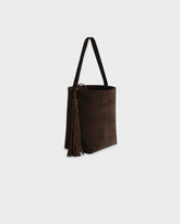 Borsa Charles Bucket in Pelle Scamosciata |