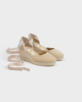 Espadrillas con Zeppa in Pelle Scamosciata |