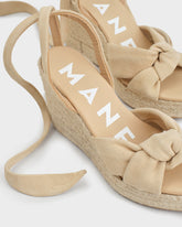 Espadrillas con Zeppa in Pelle Scamosciata |