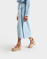Espadrillas con Zeppa in Pelle Scamosciata |