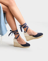 Espadrillas con Zeppa in Pelle Scamosciata |