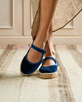 Velvet Mary Jane Espadrilles |