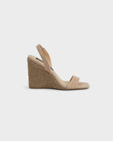 Espadrillas Diana Slingback Open-Toe con Zeppa in Soft Suede |
