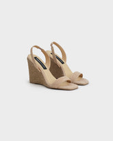 Espadrillas Diana Slingback Open-Toe con Zeppa in Soft Suede |