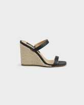 Espadrillas Mule con Zeppa in Pelle |