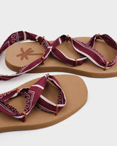 Eva And Cotton Bandana Tie-Up Swim Sandals |