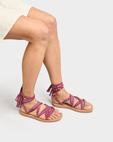 Eva And Cotton Bandana Tie-Up Swim Sandals |