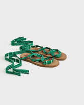 Eva And Cotton Bandana Tie-Up Swim Sandals |