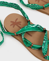 Eva And Cotton Bandana Tie-Up Swim Sandals |