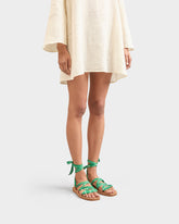 Eva And Cotton Bandana Tie-Up Swim Sandals |