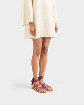 Eva And Cotton Bandana Tie-Up Swim Sandals |