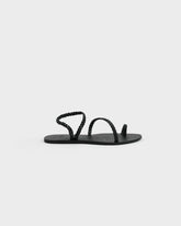 Leather Braid Toe Ring Sandals |
