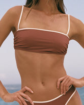 Bikini Bralette con Profilo a Contrasto |