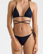 Bikini Triangolo con Lacci Effetto Bagnato |