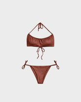 Wet Halterneck Bandeau Bikini |