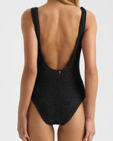 Costume Intero con Scollo a V in Seersucker |