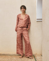Printed Silk Marbella Trousers |