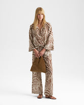 Printed Silk Cotton Voile Marbella Trousers |