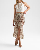 Printed Silk Cotton Voile Ondina Skirt |