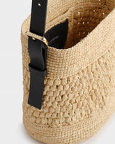 Borsa Loto Basket in Raffia Naturale |
