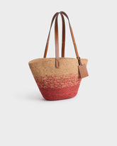 Borsa Basket in Rafia e Pelle |