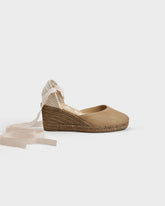 Espadrillas con Zeppa in Pelle Scamosciata |