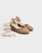 Espadrillas con Zeppa in Pelle Scamosciata |
