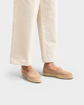 Espadrillas Suola Bassa in Pelle Scamosciata |