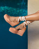 Espadrillas con Zeppa in Pelle Scamosciata |
