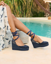 Suede Wedge Espadrilles |