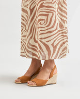 Soft Suede Slingback Low Wedge Espadrilles |