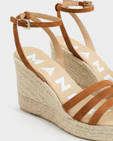 Espadrillas con Zeppa a Tre Fasce in Soft Suede |