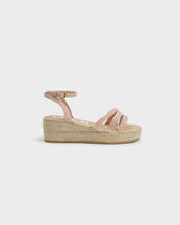 Sandali Espadrillas in Suede Morbido a Tre Fasce |