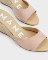 Espadrillas con Zeppa in Suede Morbido |