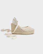 Cotton Net Wedge Espadrilles |