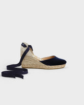 Velvet Low Wedge Espadrilles |
