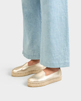Espadrillas in Pelle Metallizzata |
