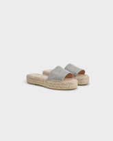 Metallic Weaving Double Sole Slides |